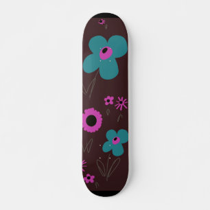 Daisy Blume Aquamarin Magenta Schwarzaugpflanze Skateboard