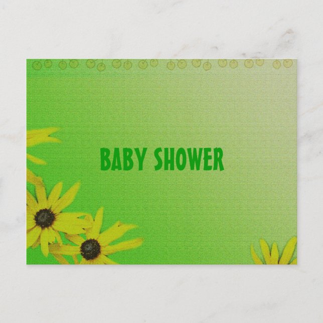 Daisy Blume Babydusche Einladung (Vorderseite)