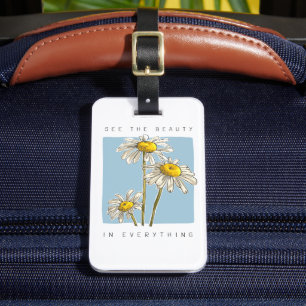 Daisy Blume Beauty Slogan Gepäckanhänger