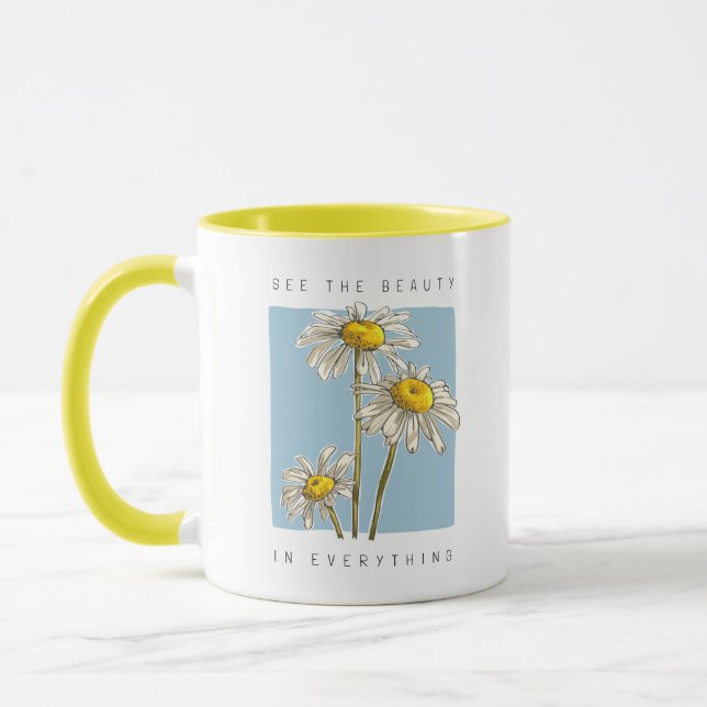 Daisy Blume Beauty Slogan Tasse (Links)