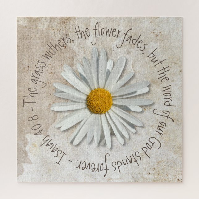 Daisy Blume Bible Verse - Christlich - Isaiah 40:8 (Vertikal)
