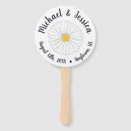 Daisy Blume Blossom Daisies Hochzeitsprogramm Fächer