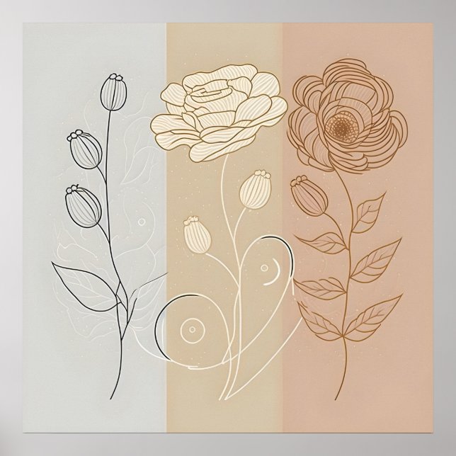 Daisy Blume Botanische Wand an Wand Kunst, Dichtun Poster (Vorne)
