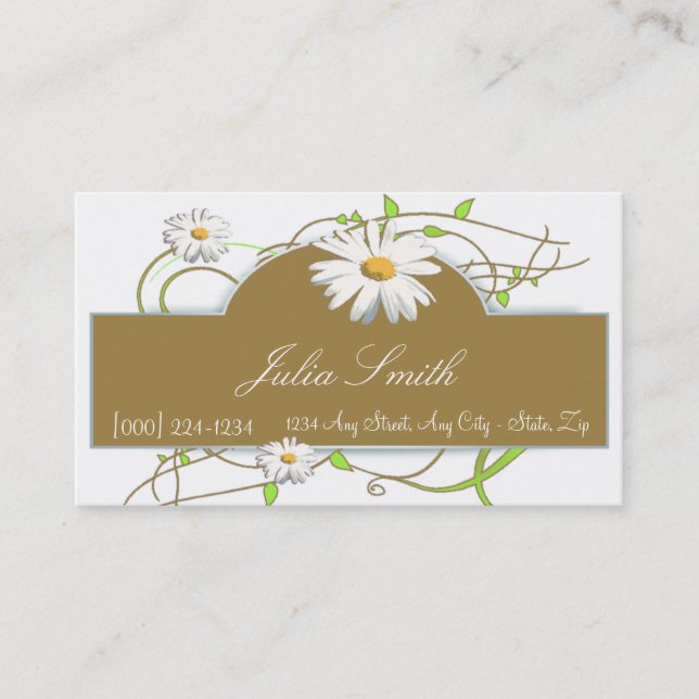 Daisy Blume Business Card Visitenkarte (Vorderseite)