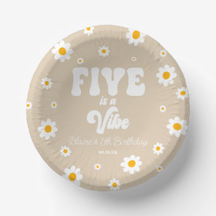 Daisy Blume Five ist eine Vibe 5. Geburtstagsparty Pappteller