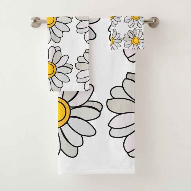 Daisy Blume Floral Daisy Badhandtuch Set (Insitu)