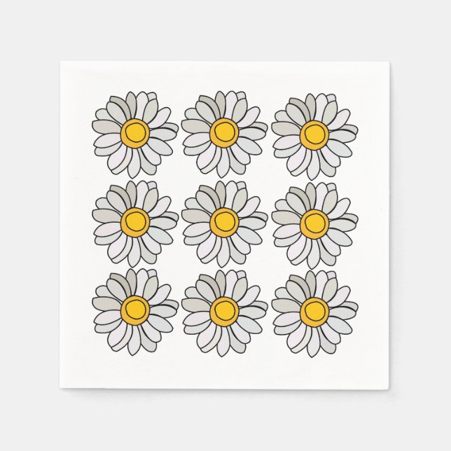 Daisy Blume Floral Daisy Party Serviette (Vorderseite)