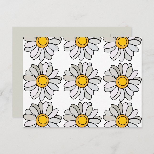 Daisy Blume Floral Daisy Postkarte (Vorne/Hinten)