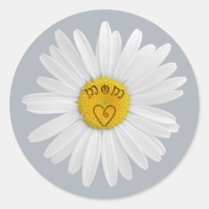 Daisy Blume für Mama Art Customizing Background Runder Aufkleber