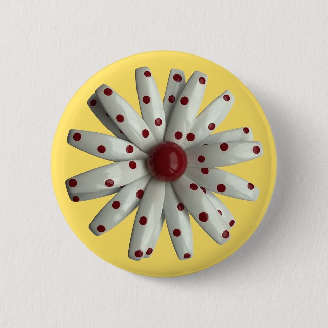 Daisy Blume - Hochzeit des Blumenfrühlings Sommerg Button (Vorderseite)