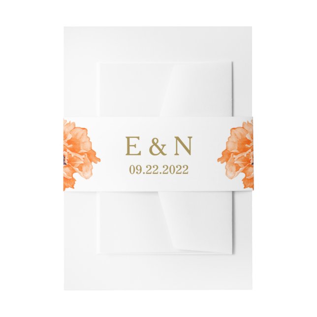 Daisy Blume Hochzeit Einladung Bauchband Einladungsbanderole (Vorderseite Beispiel)