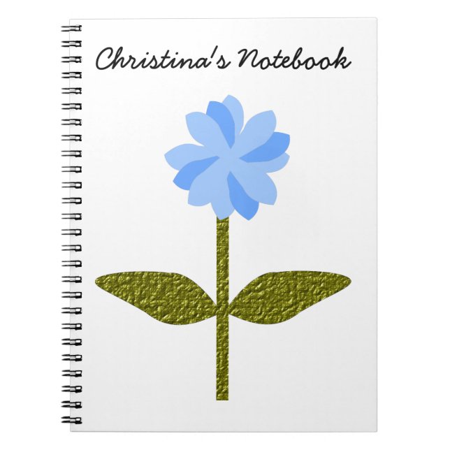 Daisy Blume Hübsch Blue Customizable Notebook Notizblock (Vorderseite)