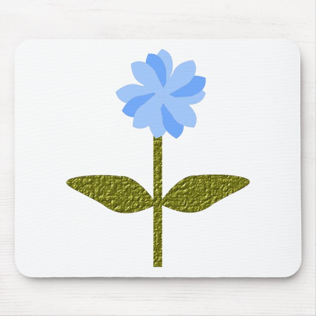 Daisy Blume Hübsch Blue Mousepad (Vorne)