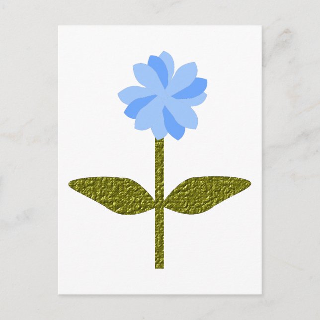 Daisy Blume Hübsch Blue Postcard Postkarte (Vorderseite)