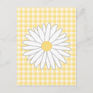 Daisy Blume in Gelb und Weiß. Postkarte