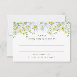 Daisy. Blume in Ländern. Hochzeit im Garten RSVP Karte