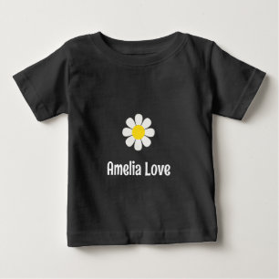 Daisy Blume Individuelle Name Personalisiert Baby  Baby T-shirt