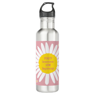Daisy-Blume-Muster - Reinheit, Innocence-Zitat Edelstahlflasche
