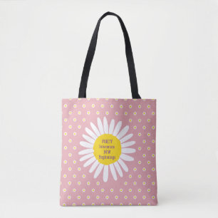 Daisy-Blume-Muster - Reinheit, Innocence-Zitat Tasche