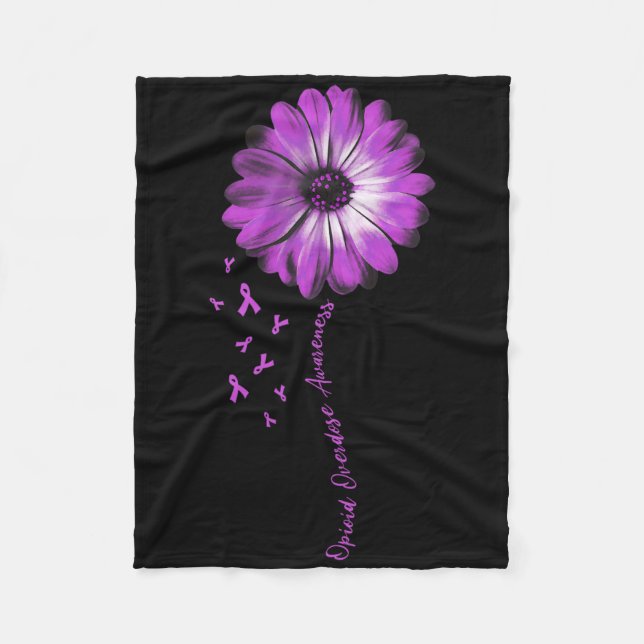 Daisy Blume Opioide Überdosierung Sensibilisierung Fleecedecke (Vorderseite)
