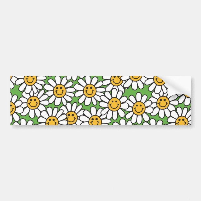 Daisy Blume Pattern Autoaufkleber (Vorne)