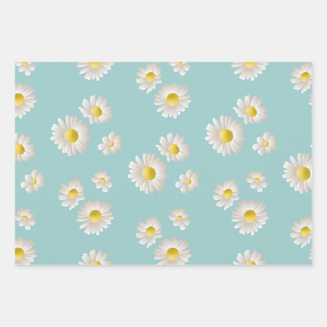 Daisy Blume Pattern Geschenkpapier Set (Vorderseite)