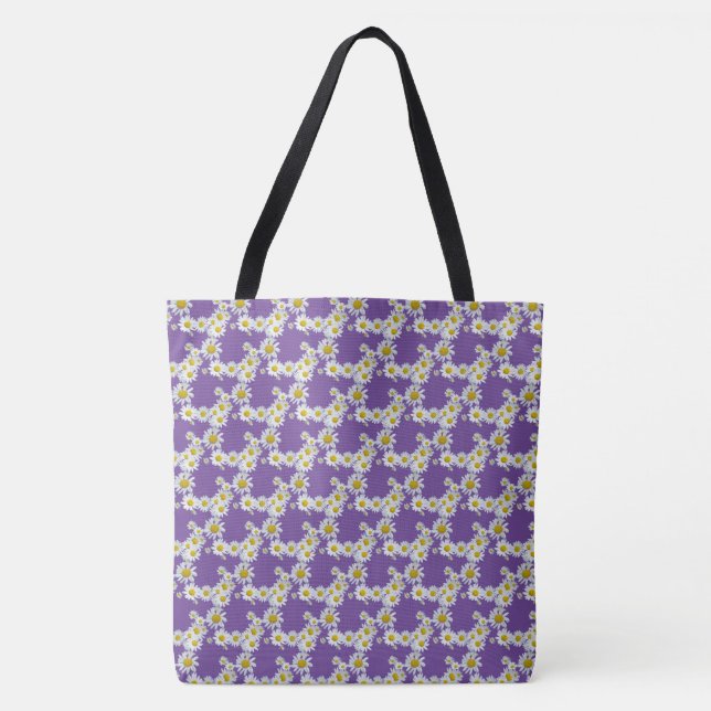 Daisy Blume Pattern Tote Bag Tasche (Vorderseite)