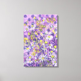 Daisy Blume Polka Dot Sommer Blume Blumenmuseum Leinwanddruck