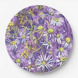 Daisy Blume Polka Dot Sommer Blume Blumenmuseum Pappteller