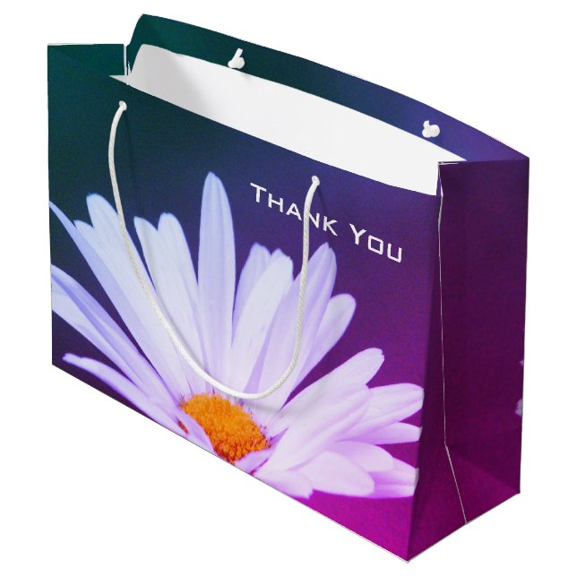 Daisy Blume Tasche Style Große Geschenktüte (Rückseite Schrägansicht)