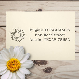 Daisy Blume und Address Self-Inking Briefmarke Permastempel