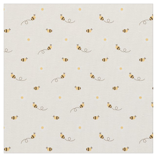 Daisy Blume und Honey Bees Stoff (Nahaufnahme)