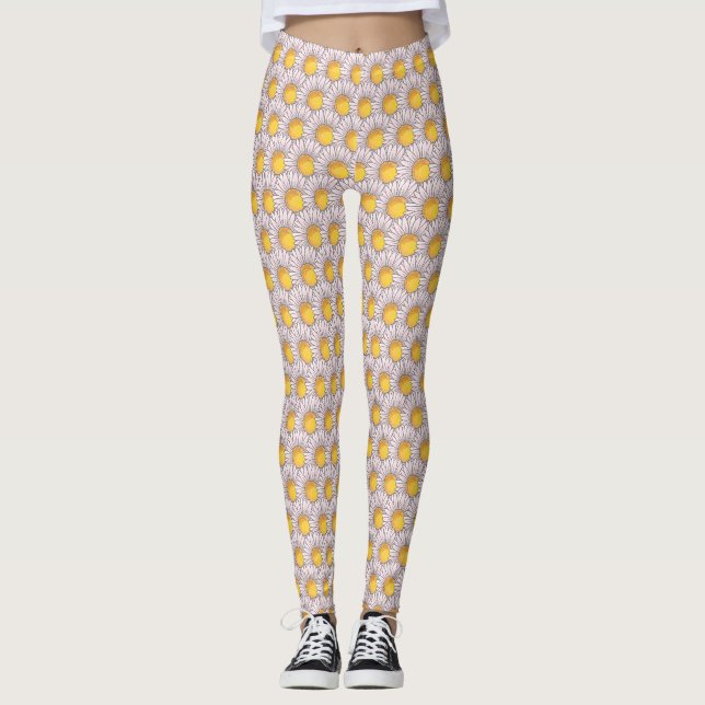 Daisy Blume , Wildblume Boho, Sommergeschenk Leggings (Vorderseite)