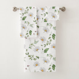Daisy Blume Wunderschöne Blumendruckerei Badhandtuch Set