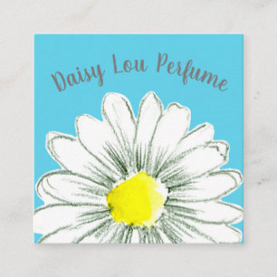 Daisy Blume Yellow Blue Quadratische Visitenkarte
