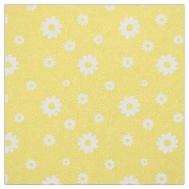 Daisy Blume Yellow White Summer Pattern Stoff (Muster)