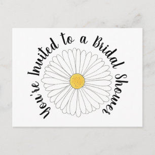 Daisy-Blumen-Brautparty - Floral - Sie sind eingel Einladungspostkarte