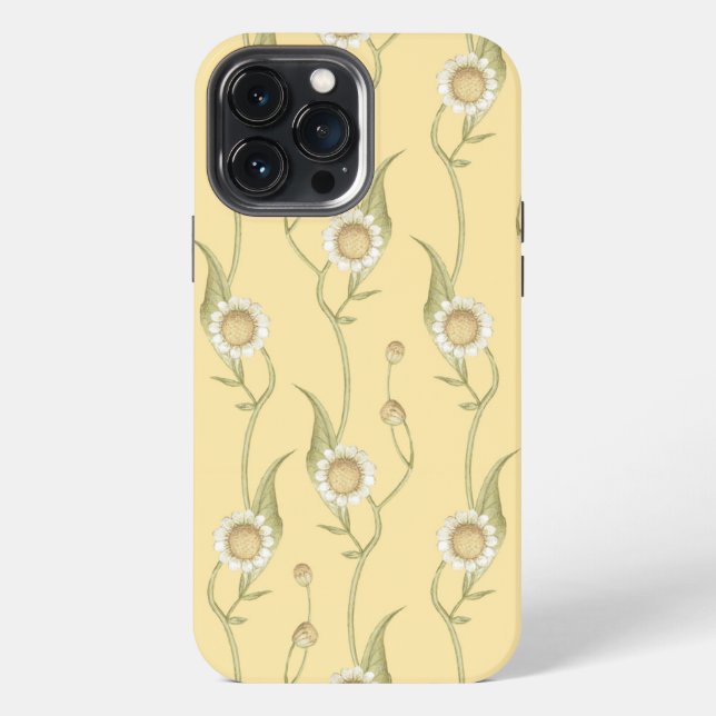 Daisy-Blumen-Monogramm Gelb Einzigartig  iPhone 13 Pro Max Hülle (Rückseite)
