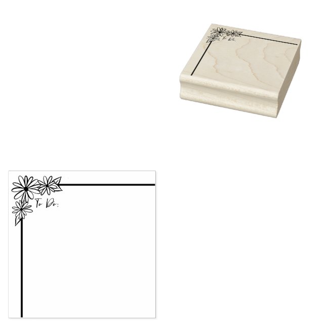 Daisy Blumengrenze und Briefmarke Gummistempel (Stempel)