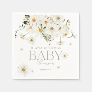 Daisy Boho Baby in Blütendusche Serviette