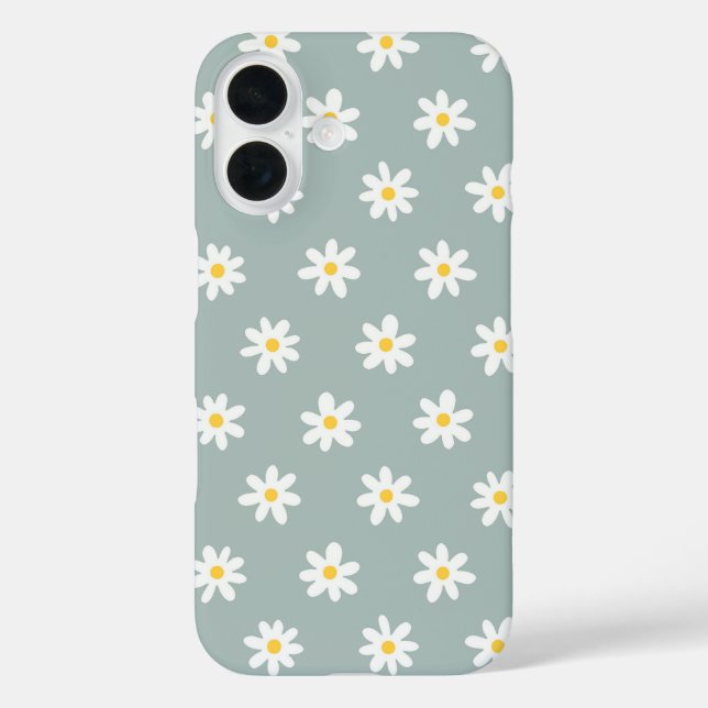 Daisy Boho Floral iPhone 16 Hülle (Rückseite)