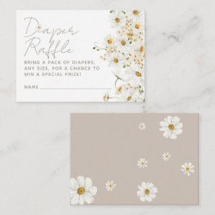 Daisy Boho Wildblume Babydusche Windelwanne Begleitkarte
