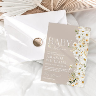 Daisy Boho Wildblume Kinderdusche Einladung