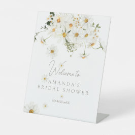 Daisy Boho Wildblume Moderne Bridal Willkommen Sockelschild