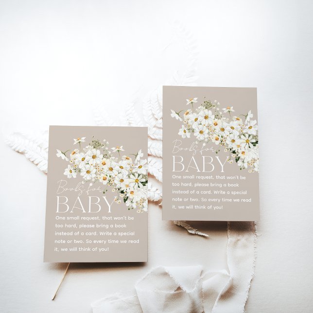 Daisy Boho Wildblume Rustic Baby Showeinlage Begleitkarte (Von Creator hochgeladen)