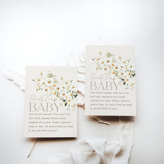 Daisy Boho Wildblume Rustic Baby Showeinlage Begleitkarte (Von Creator hochgeladen)