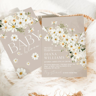 Daisy Boho Wildblume Rustic Baby Shower Einladung