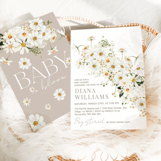 Daisy Boho Wildblume Rustic Baby Shower Einladung (Von Creator hochgeladen)