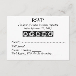 Daisy Border Moderne UAWG Wedding Response RSVP Karte