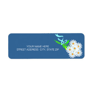 Daisy Bouquet Adresse Étiquettes